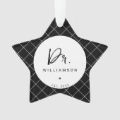 名パーソナライズされた前ミニマル医師の卒業 オーナメント (正面)