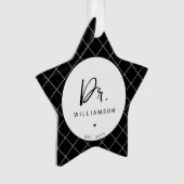 名パーソナライズされた前ミニマル医師の卒業 オーナメント (正面)