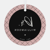 名パーソナライズされた前ミニマル医師の卒業 ガラスオーナメント (裏面)