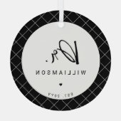 名パーソナライズされた前ミニマル医師の卒業 ガラスオーナメント (裏面)