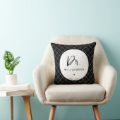 名パーソナライズされた前ミニマル医師の卒業 クッション (椅子)