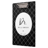 名パーソナライズされた前ミニマル医師の卒業 クリップボード (左)