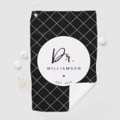 名パーソナライズされた前ミニマル医師の卒業 ゴルフタオル (インサイチュ)