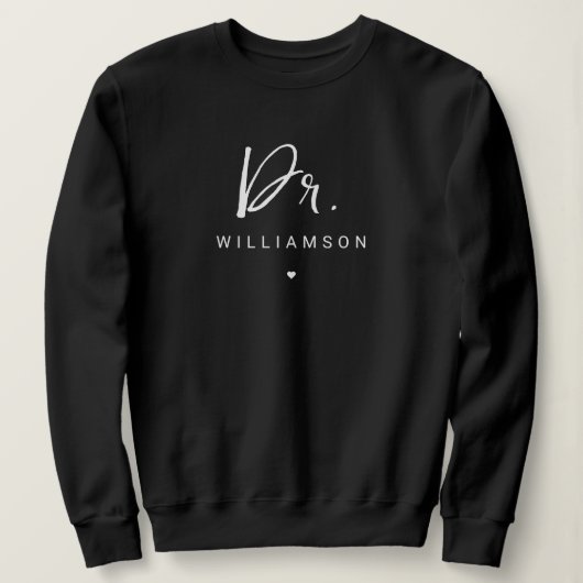 名パーソナライズされた前ミニマル医師の卒業 スウェットシャツ (デザイン正面)