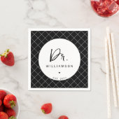 名パーソナライズされた前ミニマル医師の卒業 スタンダードカクテルナプキン (インサイチュ)