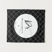 名パーソナライズされた前ミニマル医師の卒業 タペストリー (正面(横))