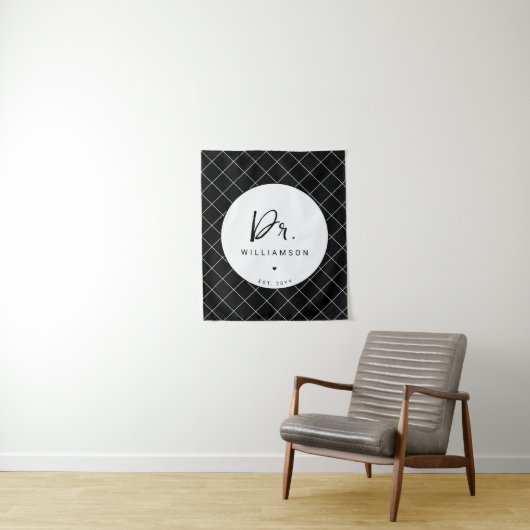 名パーソナライズされた前ミニマル医師の卒業 タペストリー (インサイチュ)