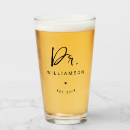 名パーソナライズされた前ミニマル医師の卒業 タンブラーグラス