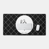 名パーソナライズされた前ミニマル医師の卒業 デスクマット (キーボード&マウス)