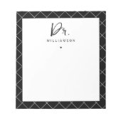 名パーソナライズされた前ミニマル医師の卒業 ノートパッド (正面)