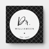 名パーソナライズされた前ミニマル医師の卒業 フォトプラーク (正面)