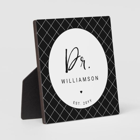 名パーソナライズされた前ミニマル医師の卒業 フォトプラーク (正面)