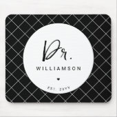 名パーソナライズされた前ミニマル医師の卒業 マウスパッド (正面)