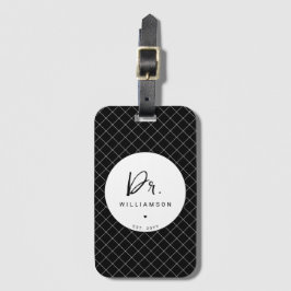 名パーソナライズされた前ミニマル医師の卒業 ラゲッジタグ