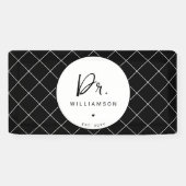 名パーソナライズされた前ミニマル医師の卒業 横断幕 (横)