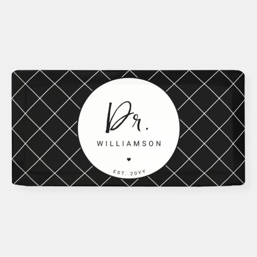 名パーソナライズされた前ミニマル医師の卒業 横断幕 (横)