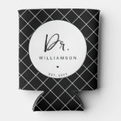 名パーソナライズされた前ミニマル医師の卒業 缶クーラー (正面)