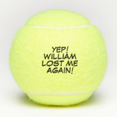 名パーソナライズされた前メおもしろい失ったッセージ テニスボール (正面)