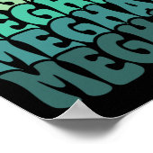 名パーソナライズされた前メガンI愛メガングルービー80 ポスター (角)