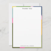 名パーソナライズされた前モダンよくはしゃぐShower サンキューカード (正面)