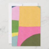 名パーソナライズされた前モダンよくはしゃぐShower サンキューカード (裏面)