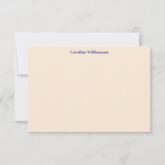 名パーソナライズされた前モダン紫はっきりした緑 サンキューカード (正面)