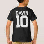 名パーソナライズされた前モンスタートラック誕生日少年 Tシャツ (裏面)