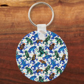 名パーソナライズされた前レインフォレストフログキーチェーン キーホルダー (裏面)