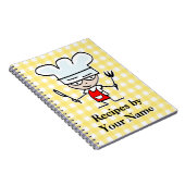 名パーソナライズされた前レシピ帳 |漫画のシェフ ノートブック (右側)