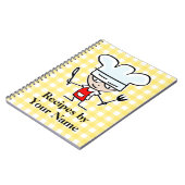 名パーソナライズされた前レシピ帳 |漫画のシェフ ノートブック (左側)