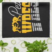 名パーソナライズされた前レスリングスクールチームレスラー キッチンタオル (折り畳み)