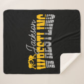 名パーソナライズされた前レスリングスクールチームレスラー シェルパブランケット (正面(横))