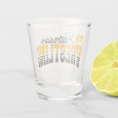 名パーソナライズされた前レスリングスクールチームレスラー ショットグラス (裏面)