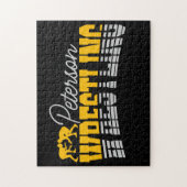 名パーソナライズされた前レスリングスクールチームレスラー ジグソーパズル (縦)