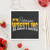 名パーソナライズされた前レスリングスクールチームレスラー スタンダードランチョンナプキン (インサイチュ)