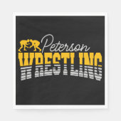 名パーソナライズされた前レスリングスクールチームレスラー スタンダードランチョンナプキン (正面)