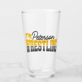 名パーソナライズされた前レスリングスクールチームレスラー タンブラーグラス