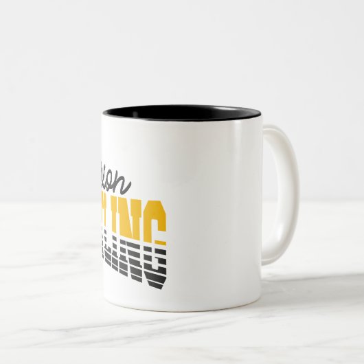 名パーソナライズされた前レスリングスクールチームレスラー ツートーンマグカップ (正面右)