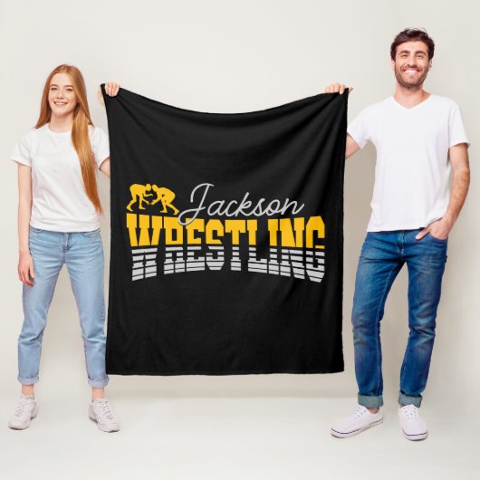 名パーソナライズされた前レスリングスクールチームレスラー フリースブランケット (インサイチュ)