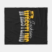 名パーソナライズされた前レスリングスクールチームレスラー フリースブランケット (正面(横))