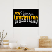 名パーソナライズされた前レスリングスクールチームレスラー ポスター (キッチン)