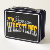 名パーソナライズされた前レスリングスクールチームレスラー メタルランチボックス (裏面)