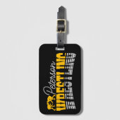 名パーソナライズされた前レスリングスクールチームレスラー ラゲッジタグ (正面縦)