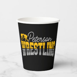 名パーソナライズされた前レスリングスクールチームレスラー 紙コップ