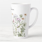 名パーソナライズされた前ワイルドフラワーガーデン カフェラテマグ (右)