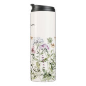 名パーソナライズされた前ワイルドフラワーガーデン タンブラー (回転右)