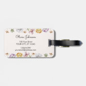 名パーソナライズされた前ワイルドフラワーガーデン ラゲッジタグ (裏面横)