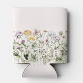 名パーソナライズされた前ワイルドフラワーガーデン 缶クーラー (裏面)