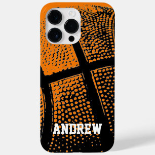 名パーソナライズされた前ヴィンテージバスケットボールプリント Case-Mate iPhone 14 PRO MAXケース