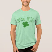 名パーソナライズされた前ヴィンテージShamrockSt patricks day トライブレンドＴシャツ (正面)